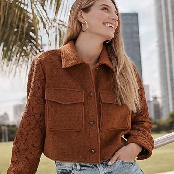 Express brown crop jacket - Picture 7 of 12